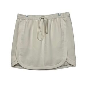 J. Crew Ivory Drawstring Waist Mini Skirt Size 8P